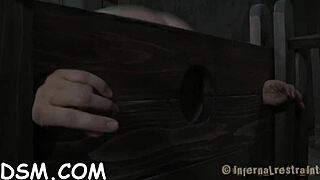 oh man this femdom couple's bdsm bondage chamber makes her orgasm sucking rough