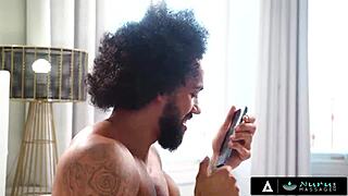 Nuru massage escalates to outdoor sex with busty tattooed Lacey Jayne