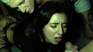 cuck hubby watches his slut wife take double creampie pounding 😈🍆💦