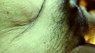 desi bhabi spreads legs cleaning her cute hairy beaver pussy nice and wet