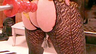 Jett Hoover's Premature Cum Injection via Black Dildo Then Hot Curling Iron Fuck