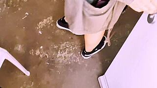 hey check out this uninhibited young woman flashing in public then handing over her soaked panties to me