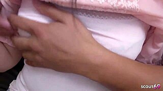 Step-mom's friend seduces skinny Japanese virgin creampie!