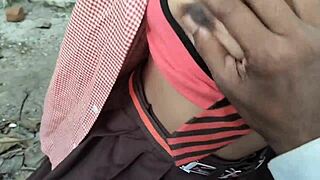 desi schoolgirl's tight pussy pounded outdoors by village cock in viral mms