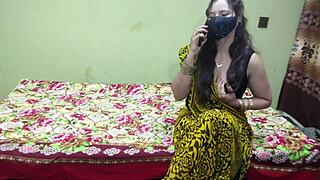 Pakistani hot aunty calls lover rams cock deep in her tight ass Hindi moans