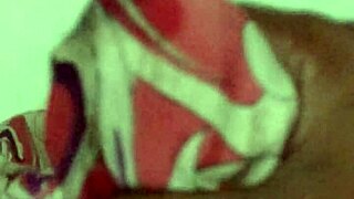 Indian aunt neighbor cums hard on silk saree