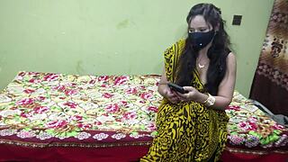 Pakistani hot aunty calls lover rams cock deep in her tight ass Hindi moans