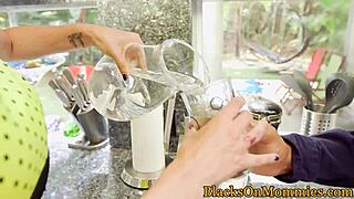 Classy Milf Housewife Bent Over Spit-Roasted Hard by Two Black Cocks