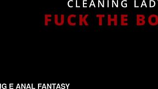 Perv boss binds big tits cleaning lady for rough orgasm!!