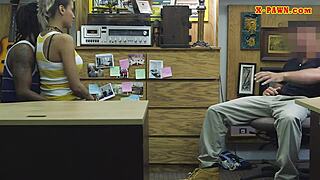 black dude trades girlfriend for pawn cash lets him pound her hard