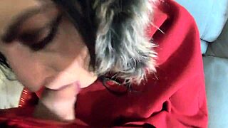 horny cheating wife milf slut calla worships santa with ass pussy toys and joi