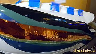 damn, this blonde bubblebutt teen rides face and cock like a pro!