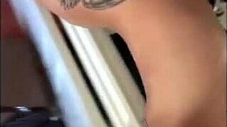 Felicity Feline flashes her tits outdoors then gets fucked public in slutty compilation