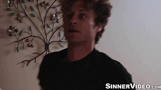 Slutty Blonde Babe's Trimmed Pussy Rammed Hard by Jock Michael Vegas