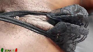 Horny ebony teen bent over big black cock doggystyle dirty wet pussy pounding