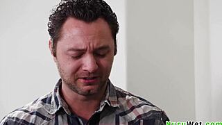 sexy teen brunette masseuse slips naked into sensual nuru with brad sterling and xxlayna marie