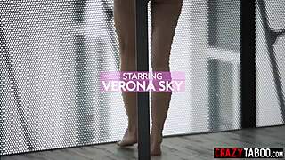 naughty italian milf teases footjob handjob blowjob before hardcore pussy fuck friend