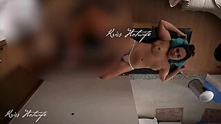 prostitute wife massages with tits out and bikini wedged in big pussy