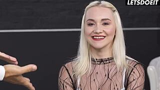 blonde 18+ teen dominated fucked hard in tight pussy by huge cock!