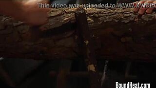 Madame Punishes Bound Big Tit Lesbian Slaves with Garage BDSM Domination