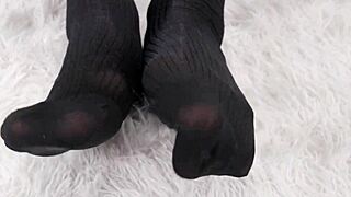 Oiled black babe bent over for interracial group monster cock riding and ass licking