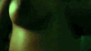 sexy latina milf with huge natural tits rides cowgirl hard while moaning watching tv so single mom neighbors don't hear her getting milked on those big boobs