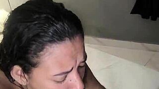 Heart Pounding as Golden Shower Slut Takes Massive Black Cock Deep