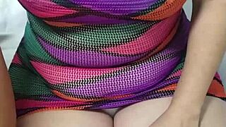 Wife's huge ass pussy and tits bounce wildly on webcam for horny viewers