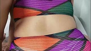 Wife's huge ass pussy and tits bounce wildly on webcam for horny viewers