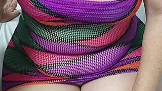 Wife's huge ass pussy and tits bounce wildly on webcam for horny viewers