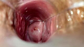 close-up vaginal orgasm throbs intensely