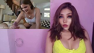 petite latina teen hermanastra orgasms hard during hermanastro's creampie sex lesson