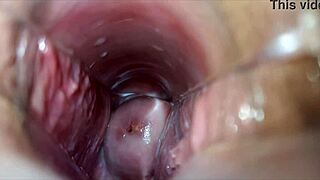 close-up vaginal orgasm throbs intensely