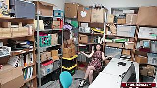 Female Thief In Lingerie Seduces Store Officer Into Hardcore Doggystyle Pounding!