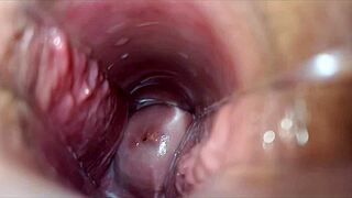 close-up vaginal orgasm throbs intensely
