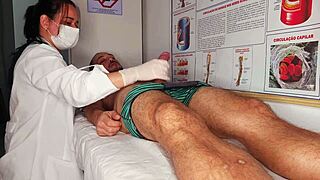 Nurse sees my huge erection deepthroat blowjob juicy pussy lick