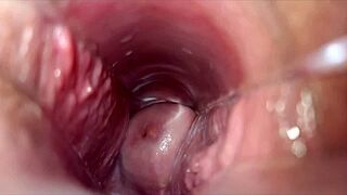 close-up vaginal orgasm throbs intensely