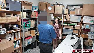 Female Thief In Lingerie Seduces Store Officer Into Hardcore Doggystyle Pounding!