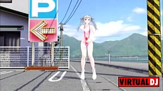mmd futanari shakes ass in wild masturbation dance wavefile remix!!