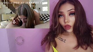 petite latina teen hermanastra orgasms hard during hermanastro's creampie sex lesson