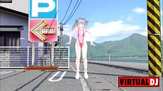 mmd futanari shakes ass in wild masturbation dance wavefile remix!!