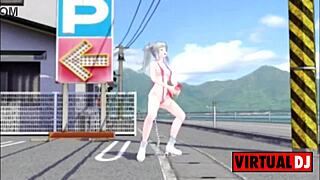 mmd futanari shakes ass in wild masturbation dance wavefile remix!!