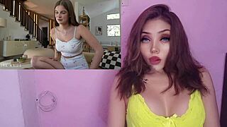 petite latina teen hermanastra orgasms hard during hermanastro's creampie sex lesson