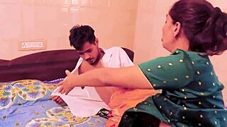 Mature Indian Bhabhi Seduces 18-Year-Old College Boy Stealing Her Virginity Gently