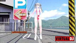mmd futanari shakes ass in wild masturbation dance wavefile remix!!