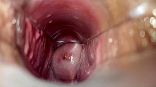 close-up vaginal orgasm throbs intensely