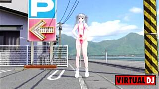 mmd futanari shakes ass in wild masturbation dance wavefile remix!!