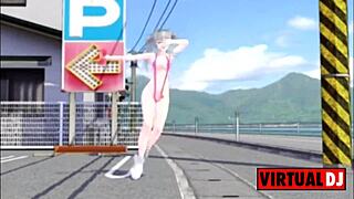 mmd futanari shakes ass in wild masturbation dance wavefile remix!!