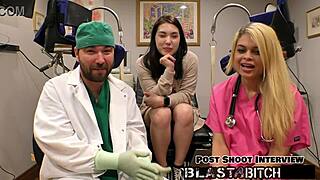 mina moon bends over in hospital gets face fucked and pussy creampied pov