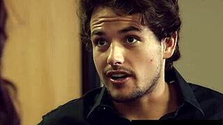 hot redhead secretary with massive tits fucked hard on office desk